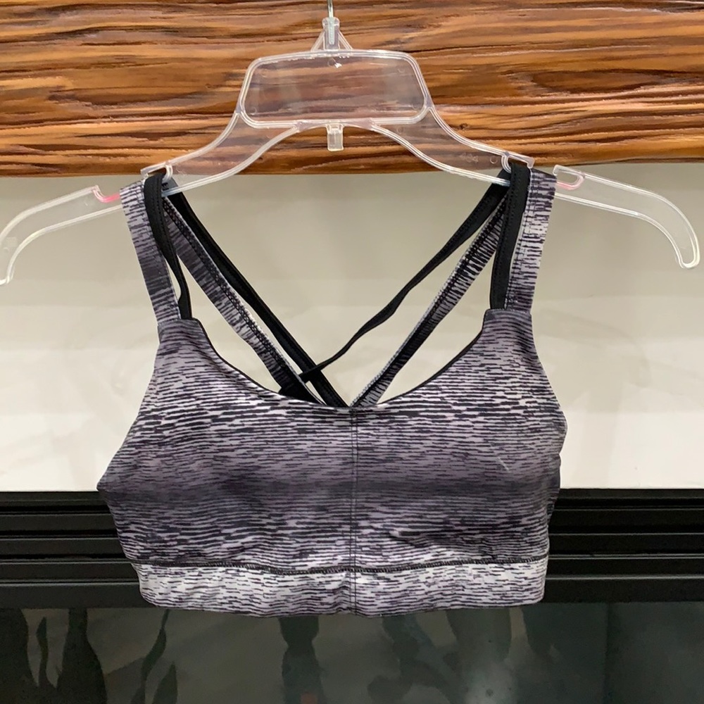 {Champion}Sz S Black/Gray Padded Sports Bra